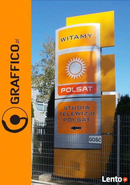 Pylon reklamowy, oznakowanie obiektów komercyjnych_GRAFFICO