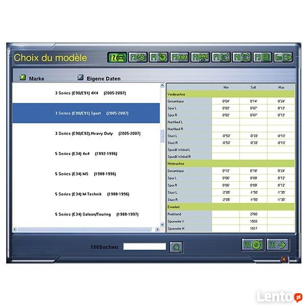 GEOMETRIA KÓŁ urządzenie pomiaru TW-115 ZBIEŻNOŚĆ