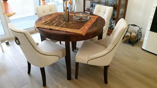 Krzesło z kołatką pikowane tapicerowane wygodne nowe produce