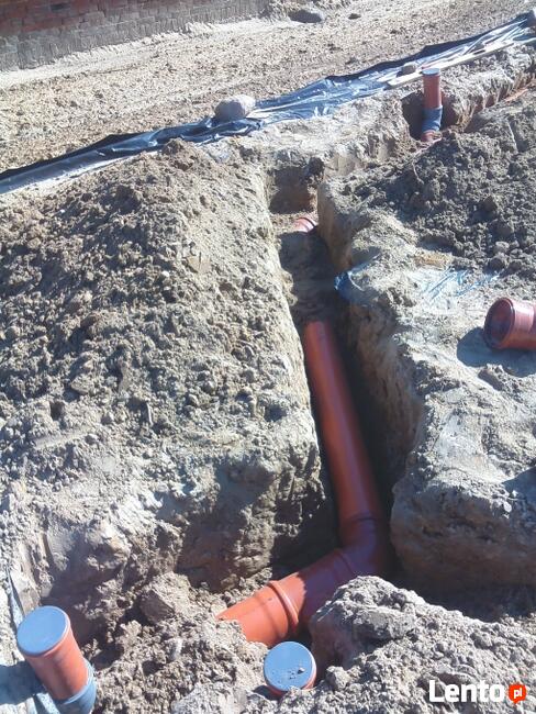 MINIKOPARKA. Przyłącza, Kanaliza, Wiertnica