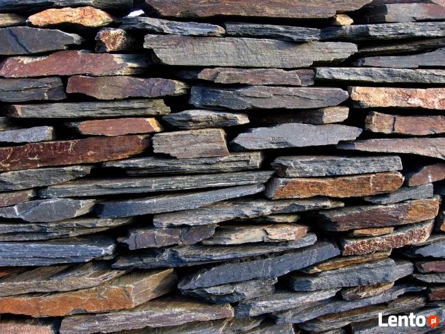 Kamień murowy płytowy, kamień na mur - łupek szarogłazowy