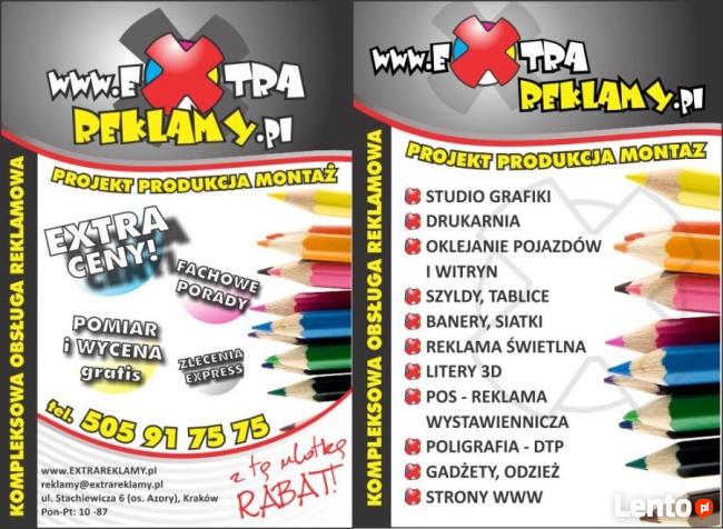 REKLAMA reklamy KRAKÓW - projekt - produkcja - montaż