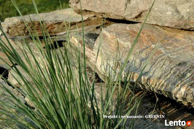 Kamień ogrodowy - kamień surowy średni, łupek naturalny