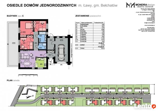 Nowy dom z działką w cenie mieszkania, Bełchatów, Ławy
