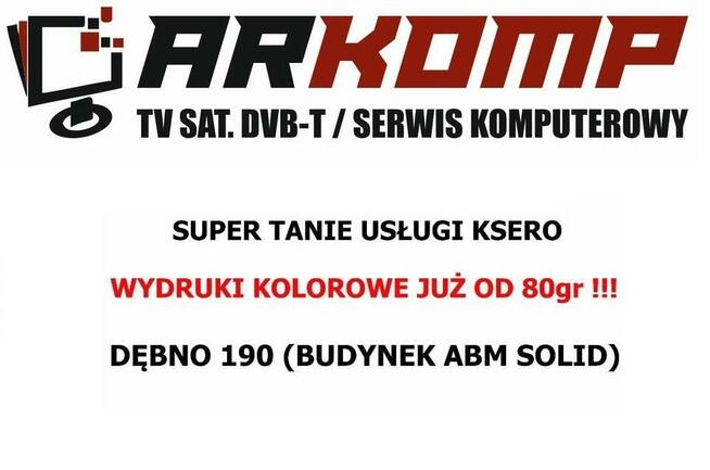 ARKOMP Usługi Ksero - Wydruki kolorowe już od 80gr !!!