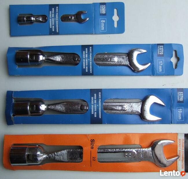 KLUCZ PŁASKO NASADOWO PRZEGUBOWY 22 19 17 8 DWUSTRONNY