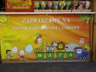 wata cukrowa, popcorn, wynajem urządzeń do waty i popcornu