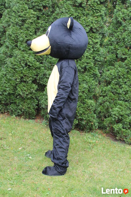 MIŚ CZARNY Chodząca żywa duża maskotka kostium reklamowy