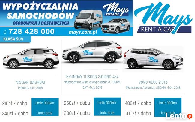 wynajem aut osobowych i dostawczych