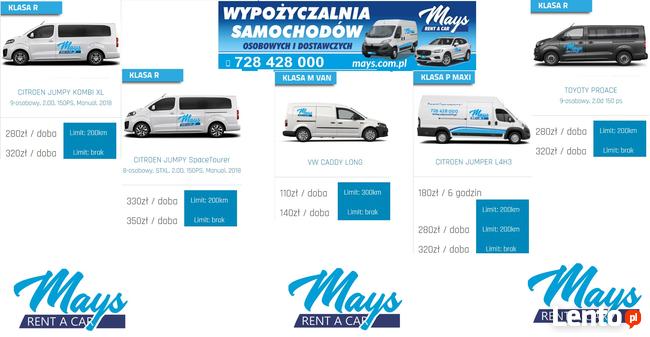 wynajem aut osobowych i dostawczych