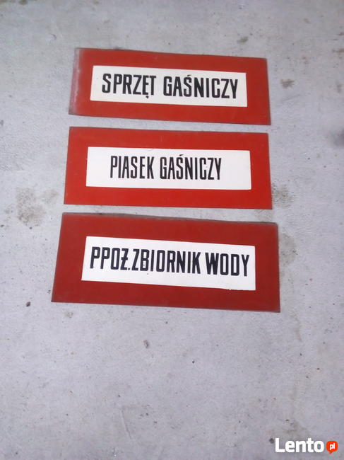 tablice metalowe z czasów prl