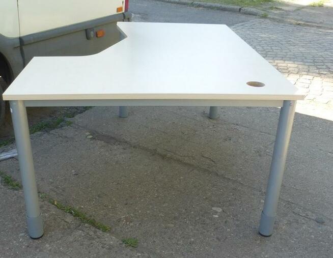 BIURKO NAROŻNE WUTEH POLO BRZOZA POLARNA 160X120