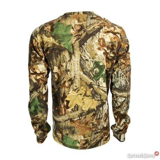 T-shirt z długim rękawem kamuflaż leśny
