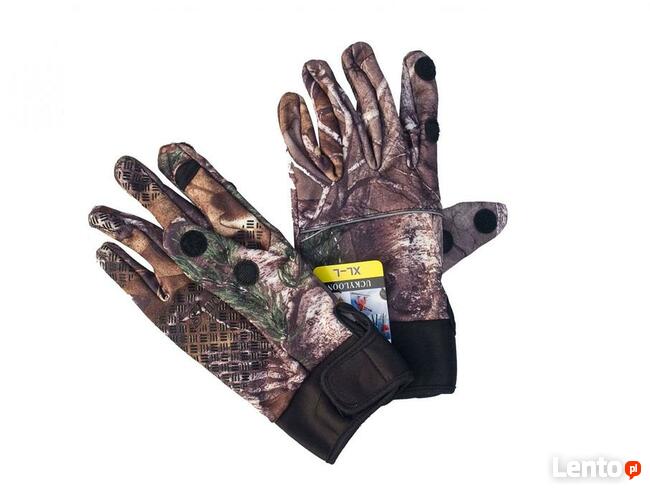 Rękawice strzeleckie softshell w kamuflażu REAL