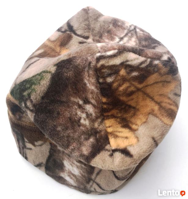 Czapka myśliwska polarowa w kamuflażu