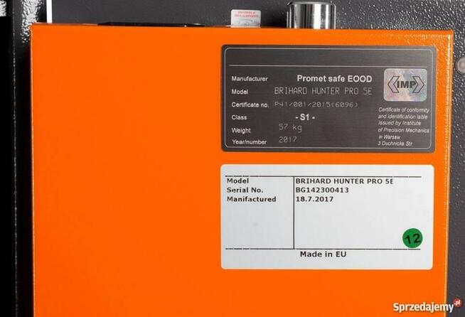 Sejf na broń BRIHARD HUNTER PRO 5E
