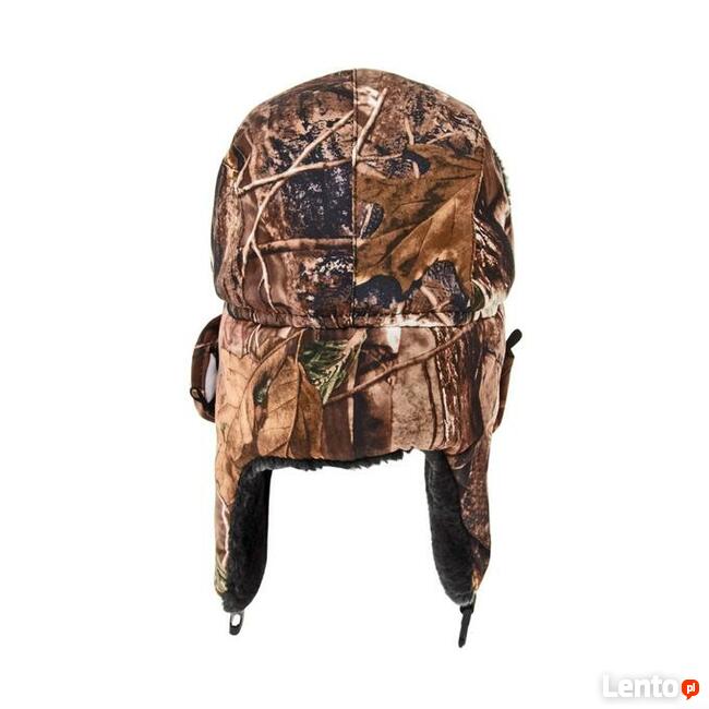 Czapka myśliwska uszatka kamuflaż leśny + maska