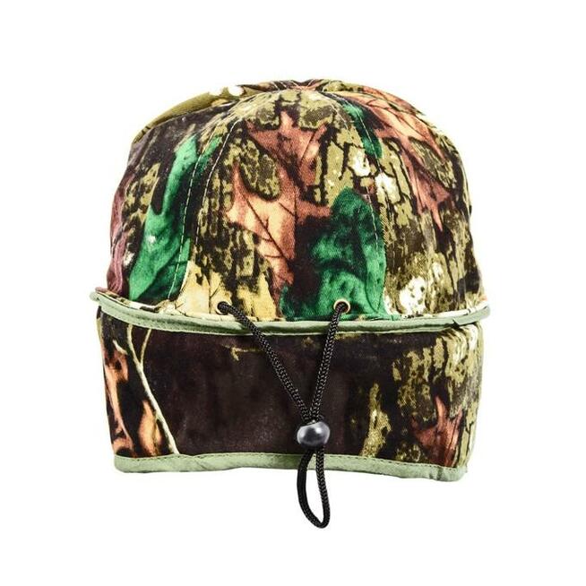 Czapka myśliwska zimowa 2 w 1 kamuflaż + odblask