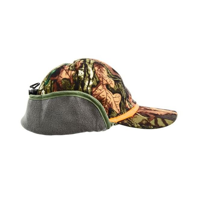 Czapka myśliwska zimowa 2 w 1 kamuflaż + odblask