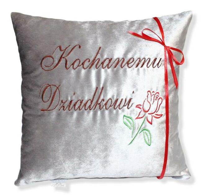 Poduszka Prezent dla Babci i Dziadka DZIEŃ BABCI z Haftem