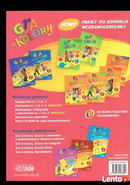 Sprzedam moje sprawdziany Gra w kolory do klasy 1