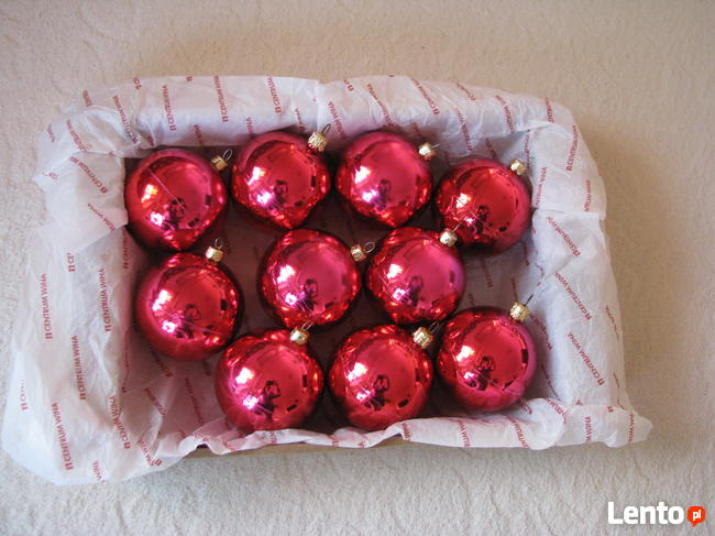 Czerwono-malinowe bombki choinkowe – ozdoby na choinkę