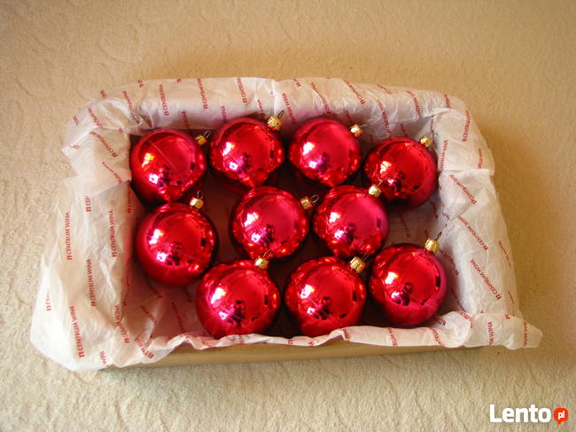 Czerwono-malinowe bombki choinkowe – ozdoby na choinkę