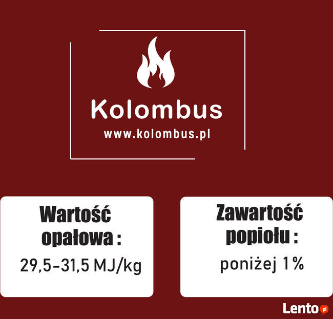 Ekogroszek KOLOMBUS. 32MJ/kg | Poniżej 1 % POPIOŁU | dostawa