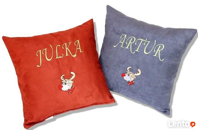 Prezent Poduszka na Mikołaja Święta pod Choinkę imię Dziecka