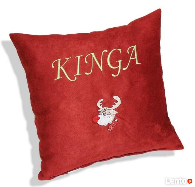 Prezent Poduszka na Mikołaja Święta pod Choinkę imię Dziecka