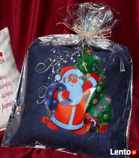 Prezent Poduszka na Mikołaja Święta pod Choinkę imię Dziecka