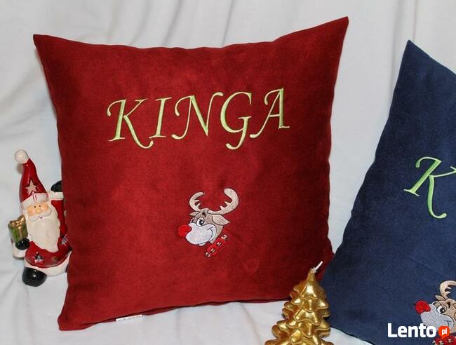 Prezent Poduszka na Mikołaja Święta pod Choinkę imię Dziecka