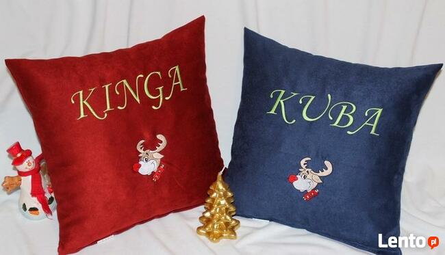 Prezent Poduszka na Mikołaja Święta pod Choinkę imię Dziecka