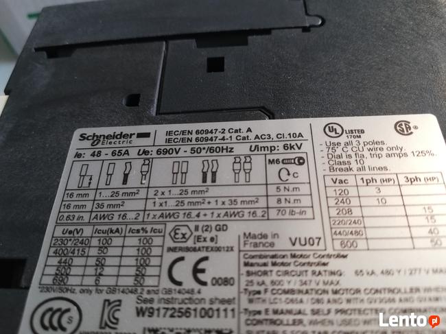 Wyłącznik silnikowy GV3P50 ; 37-50A ; Schneider Electric