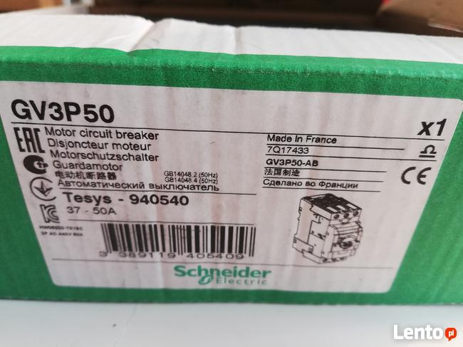 Wyłącznik silnikowy GV3P50 ; 37-50A ; Schneider Electric