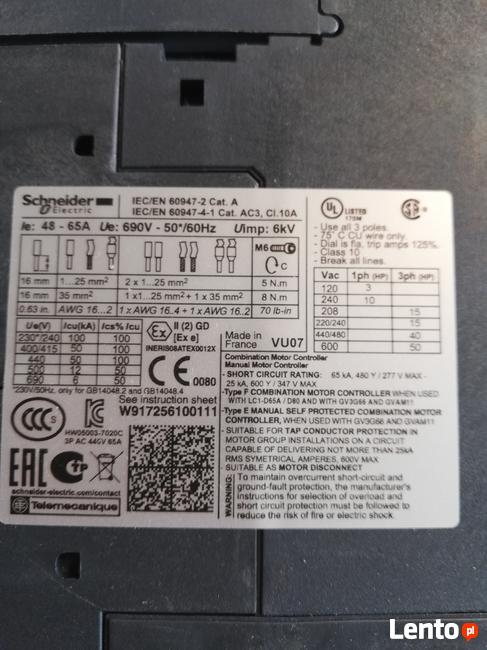 Wyłącznik silnikowy GV3P50 ; 37-50A ; Schneider Electric