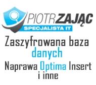 Zaszyfrowana baza danych - naprawa Optima Insert i inne