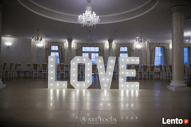 NAJWIĘKSZY PODŚWIETLANY NAPIS LOVE 120cm ŚLUB WESELE !!!