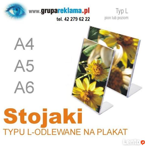 Stojaki Na Menu Pleksi Typu L Pochyłe Na Blat Biurko