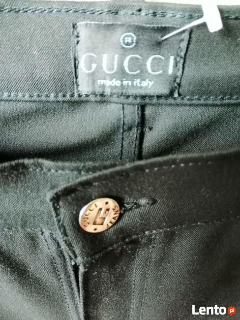 Gucci Jeans Nowe Spodnie Czarne l34w34