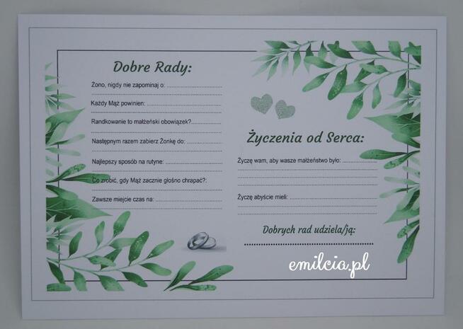 Ankieta A5 - poziom, w kolorze butelkowej zieleni :)