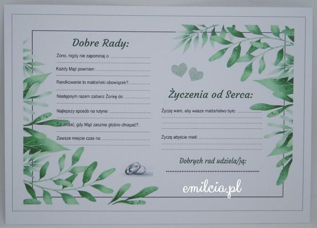 Ankieta A5 - poziom, w kolorze butelkowej zieleni :)