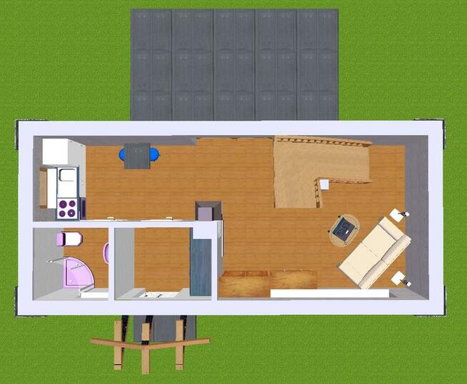 Projekt domu ZG8d - na zgłoszenie (bez pozwolenia)