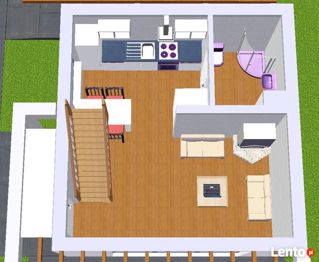 Projekt domu 35m2 z poddaszem, Dom bez pozwolenia