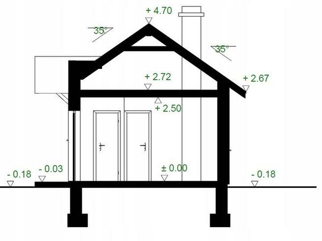 Projekt domu ZG4 - na zgłoszenie (bez pozwolenia)