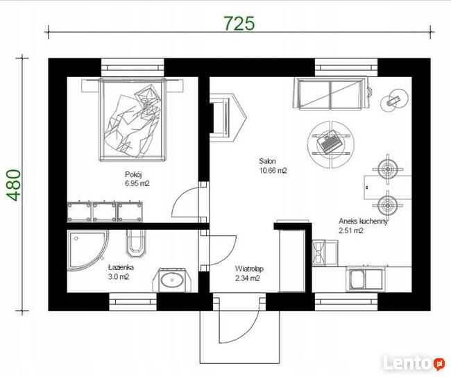 Projekt domu ZG5 - na zgłoszenie (bez pozwolenia)