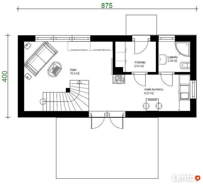 Projekt domu ZG8d - na zgłoszenie (bez pozwolenia)