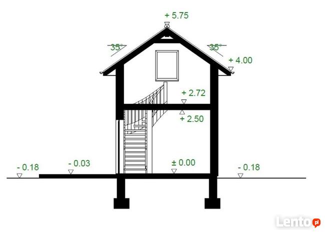 Projekt domu ZG8d - na zgłoszenie (bez pozwolenia)
