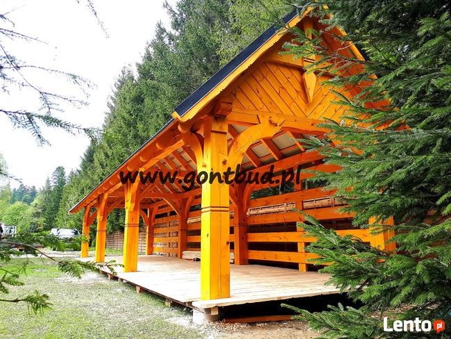 Garaż drewniany wiata drewutnia altanka ogrodowa altana