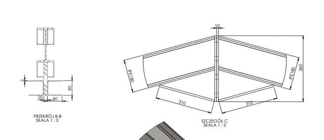 Przęsła dachowe 11,9m hala wiata w ocynku